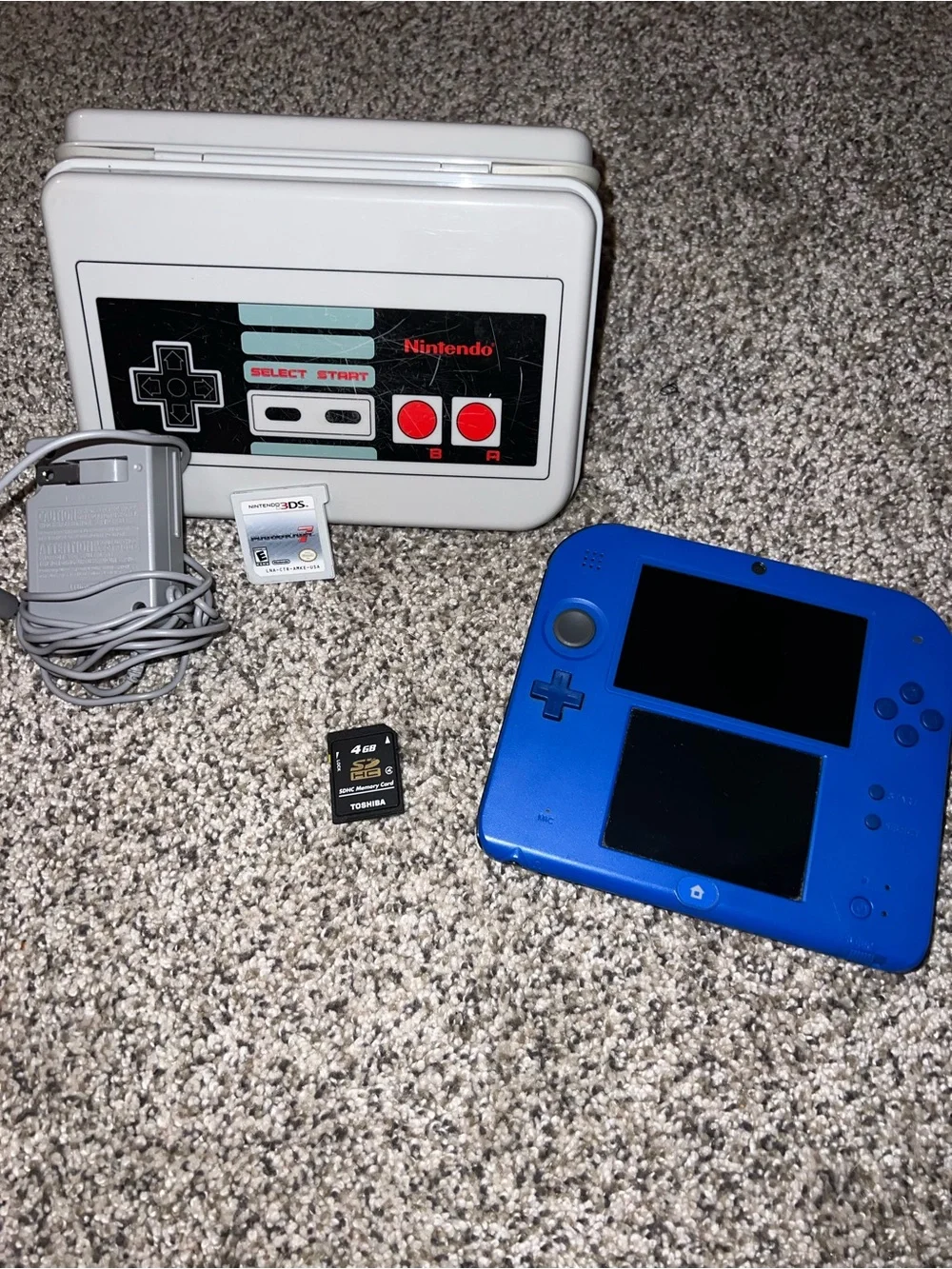 Nintendo Blue Nintendo 2DS Handheld Console with Charger & Games
